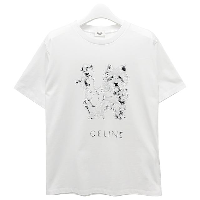 CELINE Logo Print Oversized Short Sleeve T-Shirt RX0IH1242 01GD