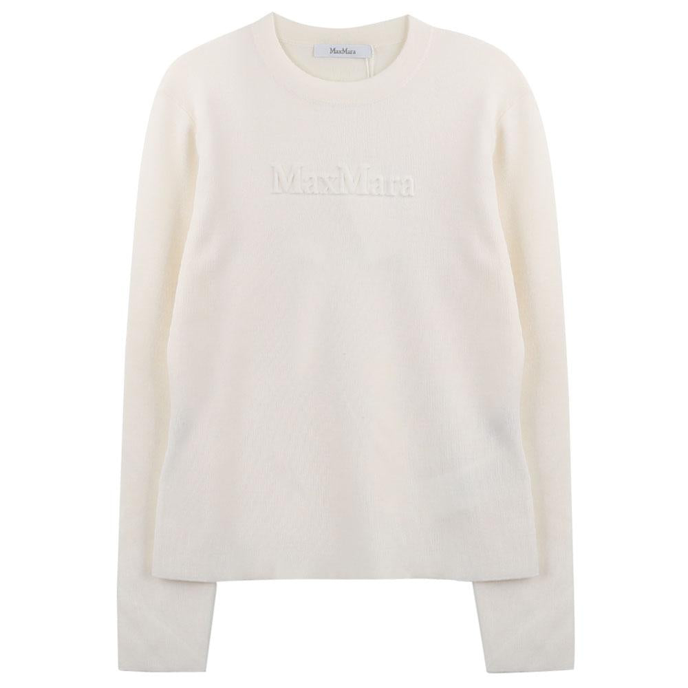 Max Mara Embossed Logo Crewneck T-Shirt MXMMANTO 001
