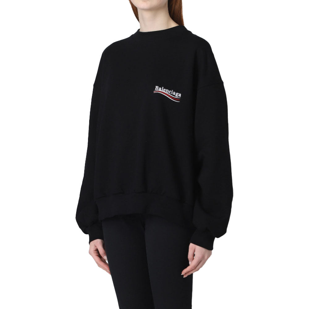 BALENCIAGA Women Political Logo Relaxed Fit Sweatshirt