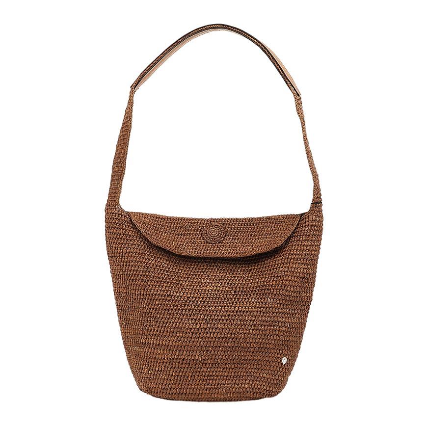 HELEN KAMINSKI Yara Cotton Shoulder Bag Nutshell Color Women