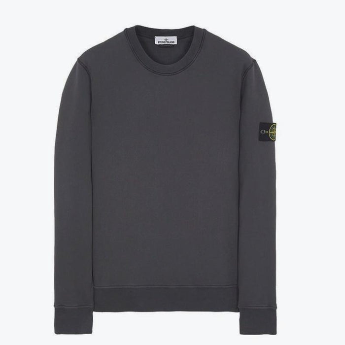 STONE ISLAND Green Cotton Crewneck Sweatshirt Unisex