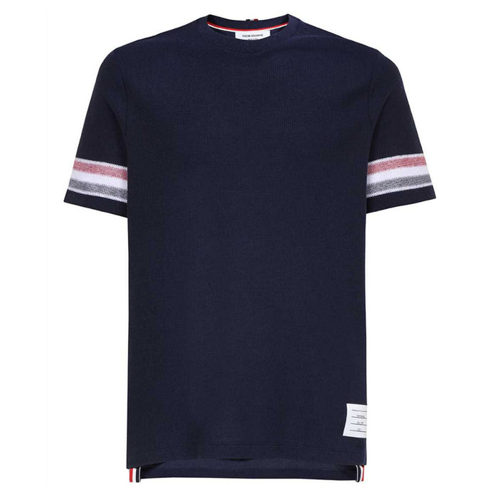 THOM BROWNE RWB Stripe Short Sleeve T-Shirt Navy