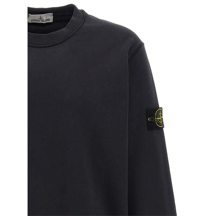 STONE ISLAND Crewneck Sweatshirt Men’s Cotton Pullover Black