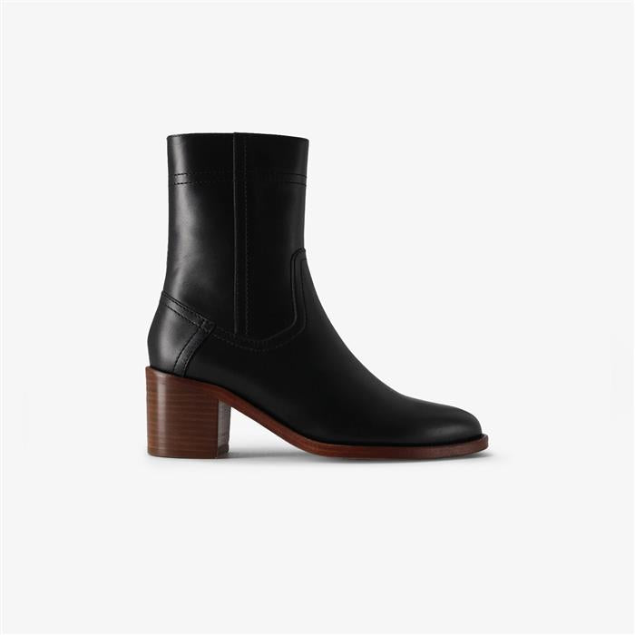 A.P.C. Georgia Leather Ankle Boots Black