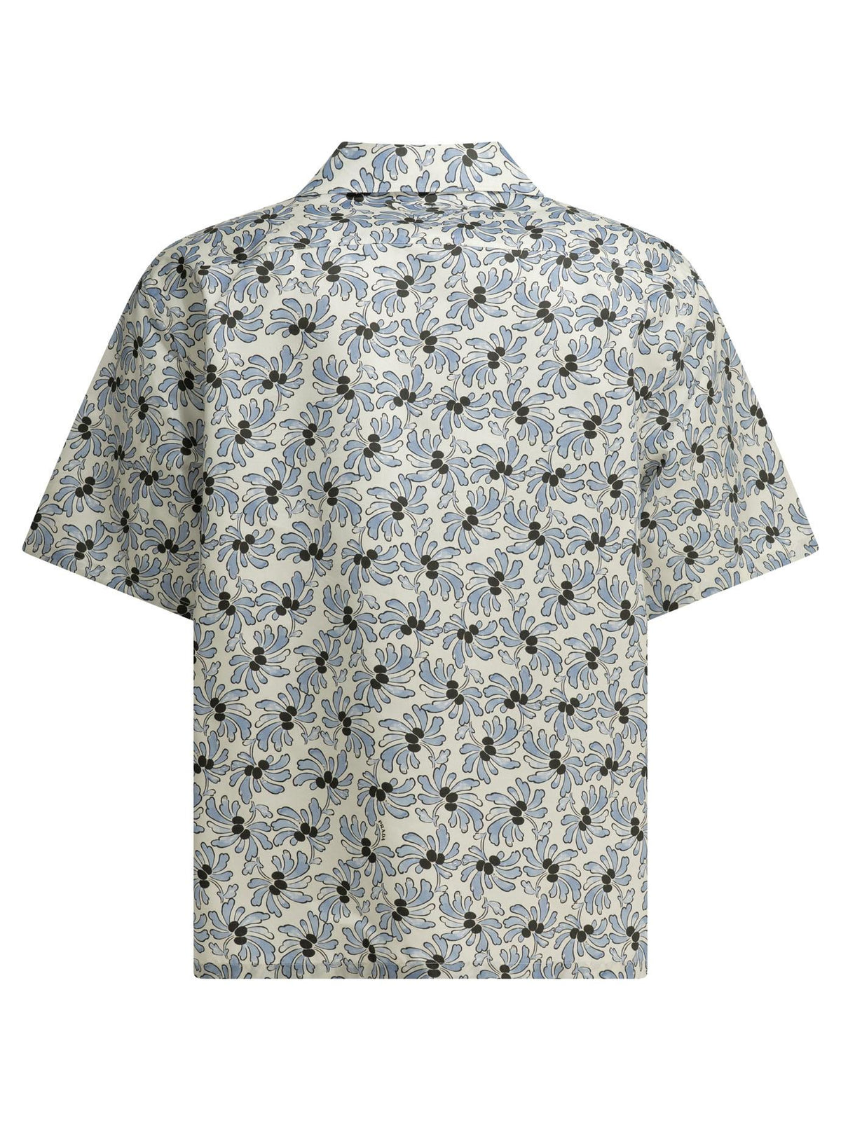 PRADA Black Cotton Short Sleeve Button-Up Shirt