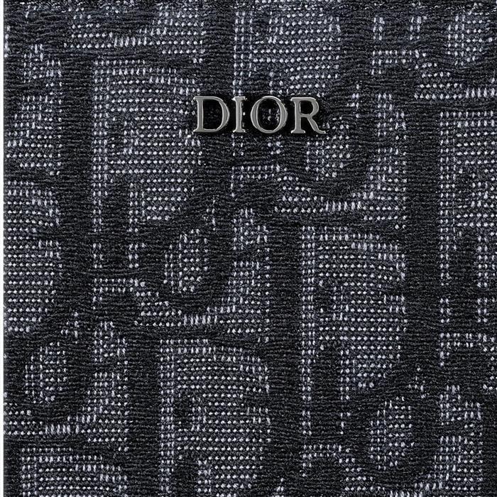 DIOR Oblique Jacquard Long Wallet Black