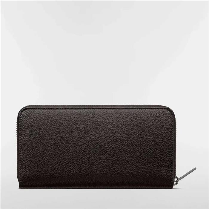 DIOR CD Icon Zip Long Wallet Black Leather Men’s