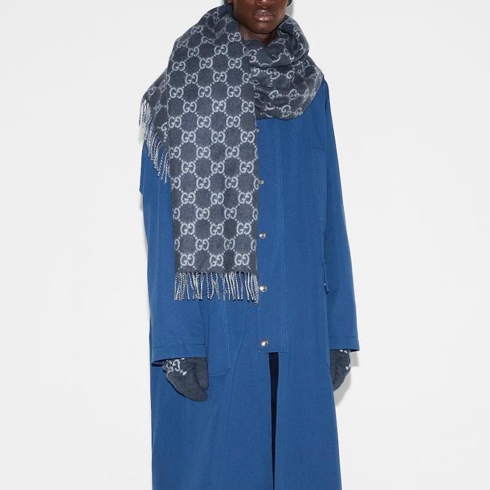 GUCCI GG Cashmere Shawl Scarf for Men 812317 4GABX 4169