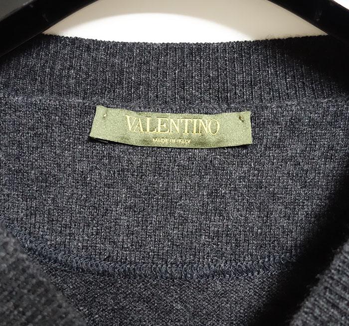 VALENTINO Camouflage Cashmere V-Neck Sweater