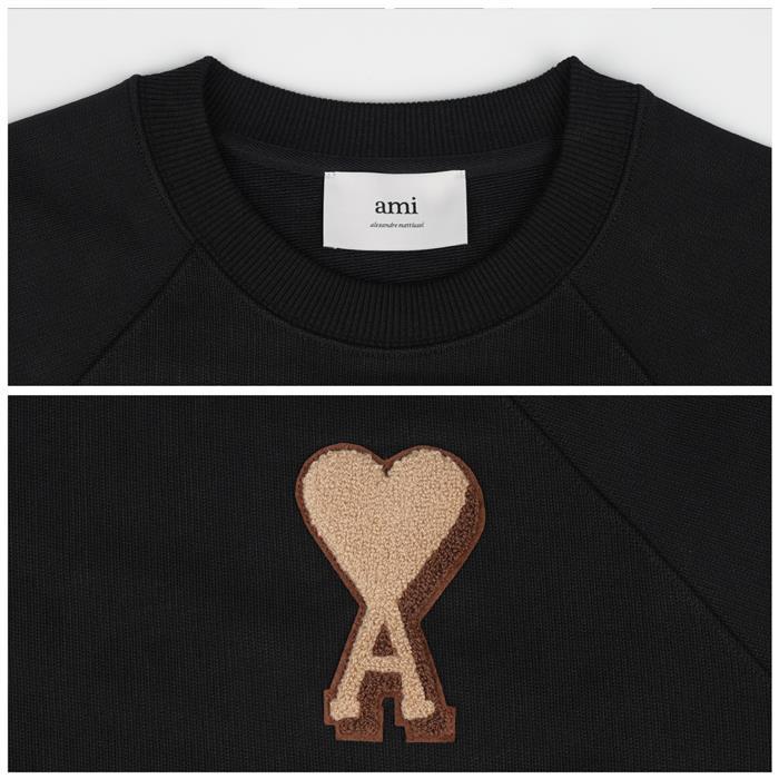 AMI Heart Logo Cotton Sweatshirt USW771 747 001
