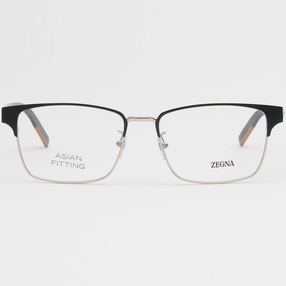 Zegna Asian Fit Square Metal Optical Glasses Unisex EZ5212D 001