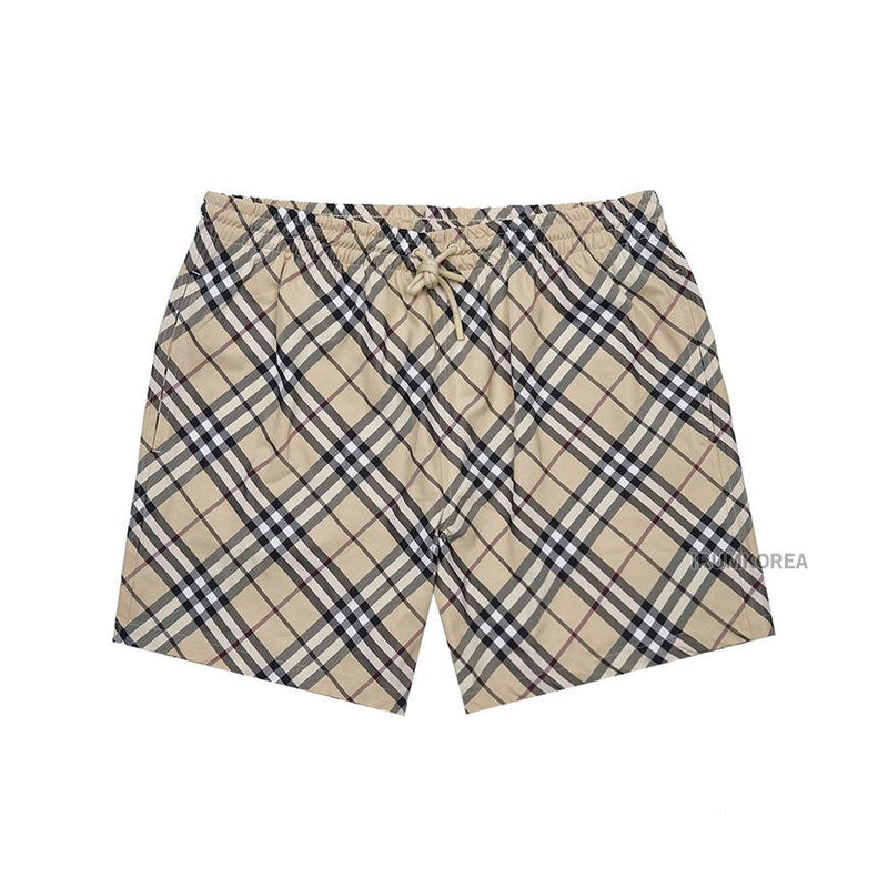 BURBERRY Men’s Check Swim Shorts Navy