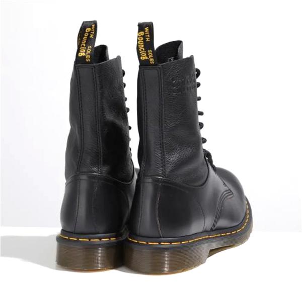 Maison Margiela Black Leather Lace-Up Combat Boots