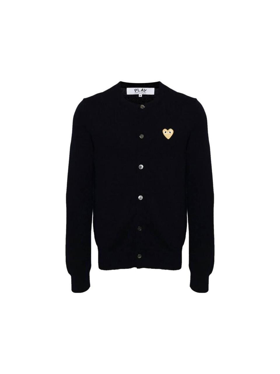 Comme des Garcons Gold Heart Patch Wool Cardigan AX N049 051 2