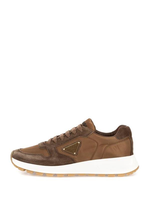 PRADA Prax 01 Delave Suede and Re-Nylon Low-Top Sneakers