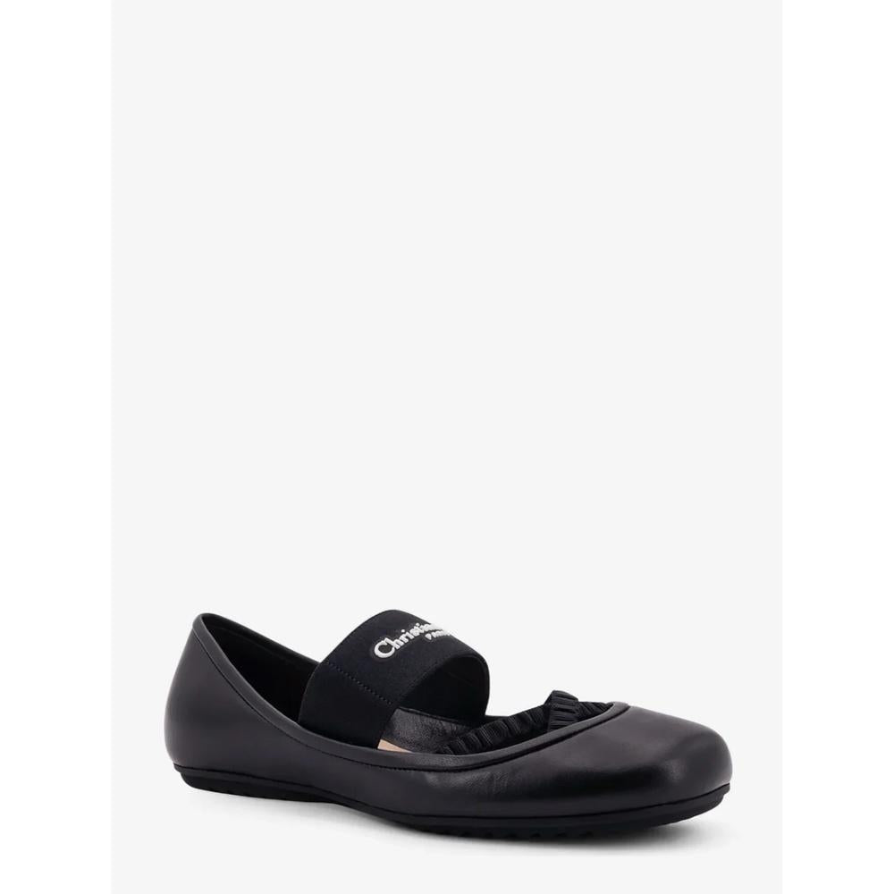 DIOR Shade Women’s Ballerina Flat Shoes Black Leather