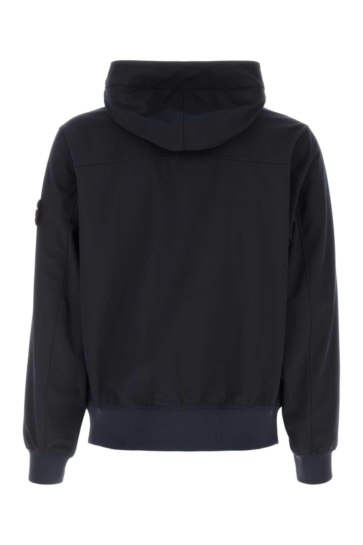 STONE ISLAND Black Nylon Bomber Jacket for Men