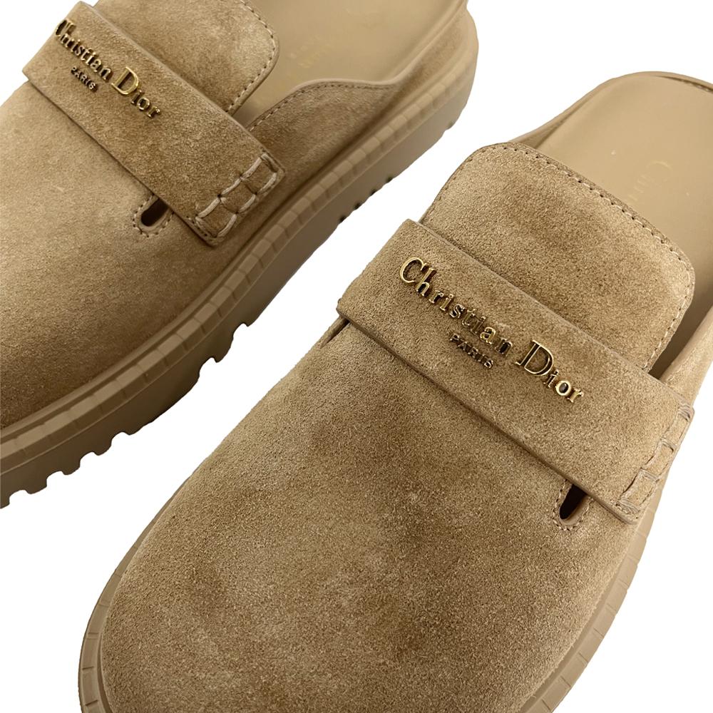 DIOR Boy Suede Slide Mule Sandals Rope Beige KDF135SUE S16T