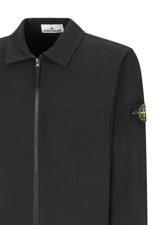 STONE ISLAND Black Nylon Zip Jacket for Men K2S151200010 S0164 V0029
