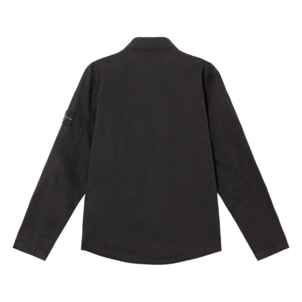 STONE ISLAND Supima Cotton Black Men’s Overshirt Jacket