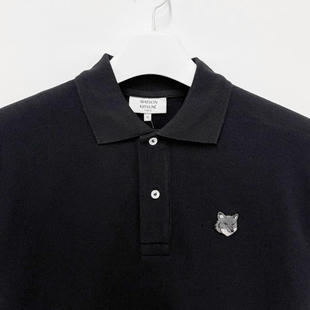 Maison Kitsune Fox Head Logo Pique Short Sleeve Polo Shirt P199