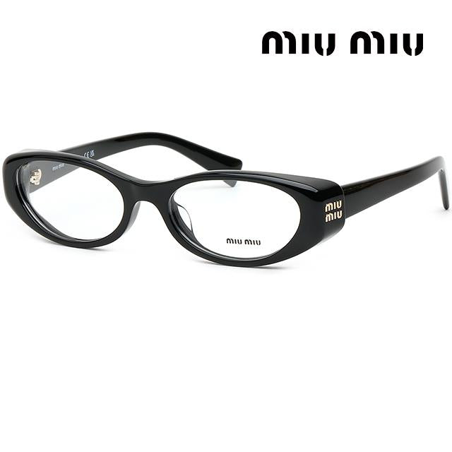 Miu Miu Silver Oval Acetate Eyeglass Frames Unisex Asian Fit MU03ZVF 16K1O1