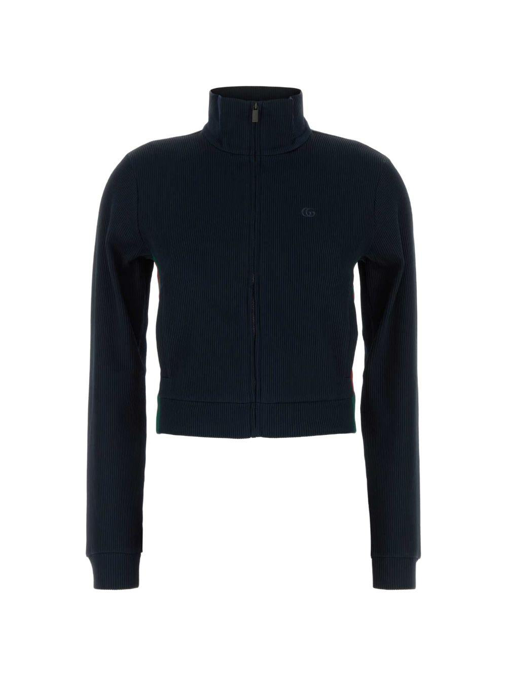 GUCCI Zip-Up Knit Sweater FW26 Navy