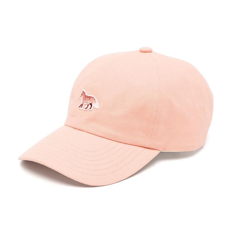 Maison Kitsune Baby Fox Logo Pink Cotton Baseball Cap OW06108 WB0026 0088