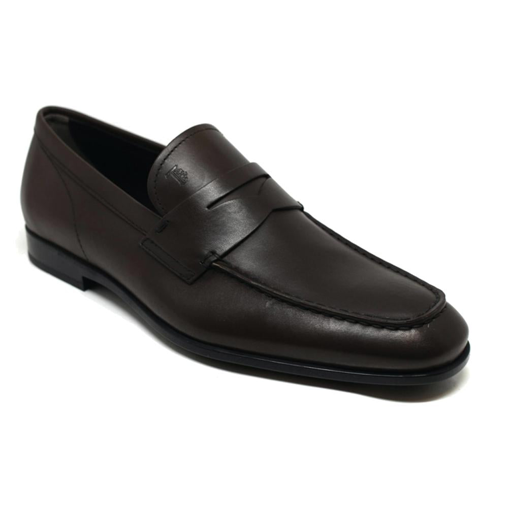 Tods Gomma Reggera Moccasin Loafers Black Leather Men's Shoes
