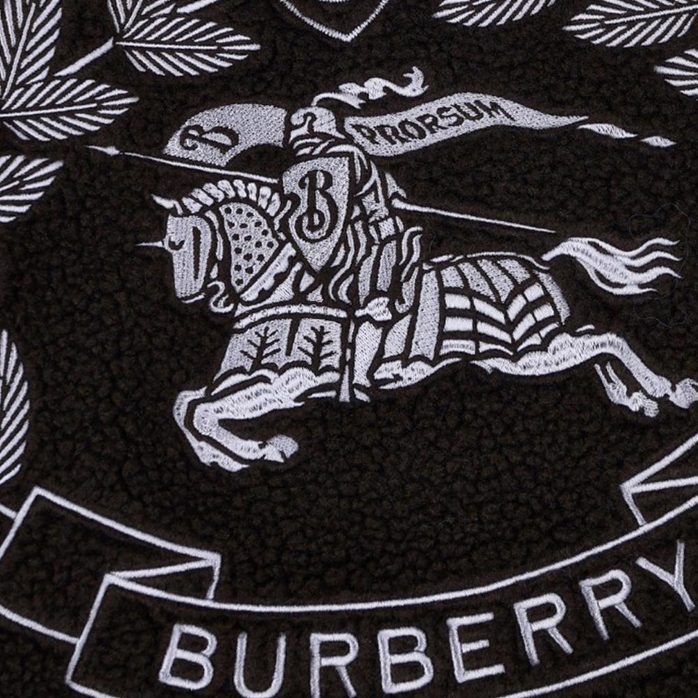 BURBERRY Women’s Fleece Hoodie with Back Logo Embroidery