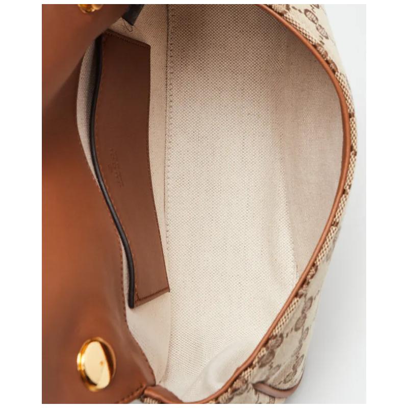 GUCCI Blondie Mini Leather Shoulder Bag Brown