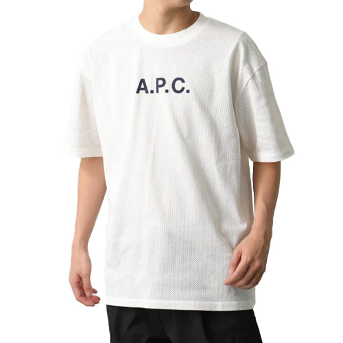 A.P.C. MORAN Logo Print Mesh Short Sleeve T-Shirt