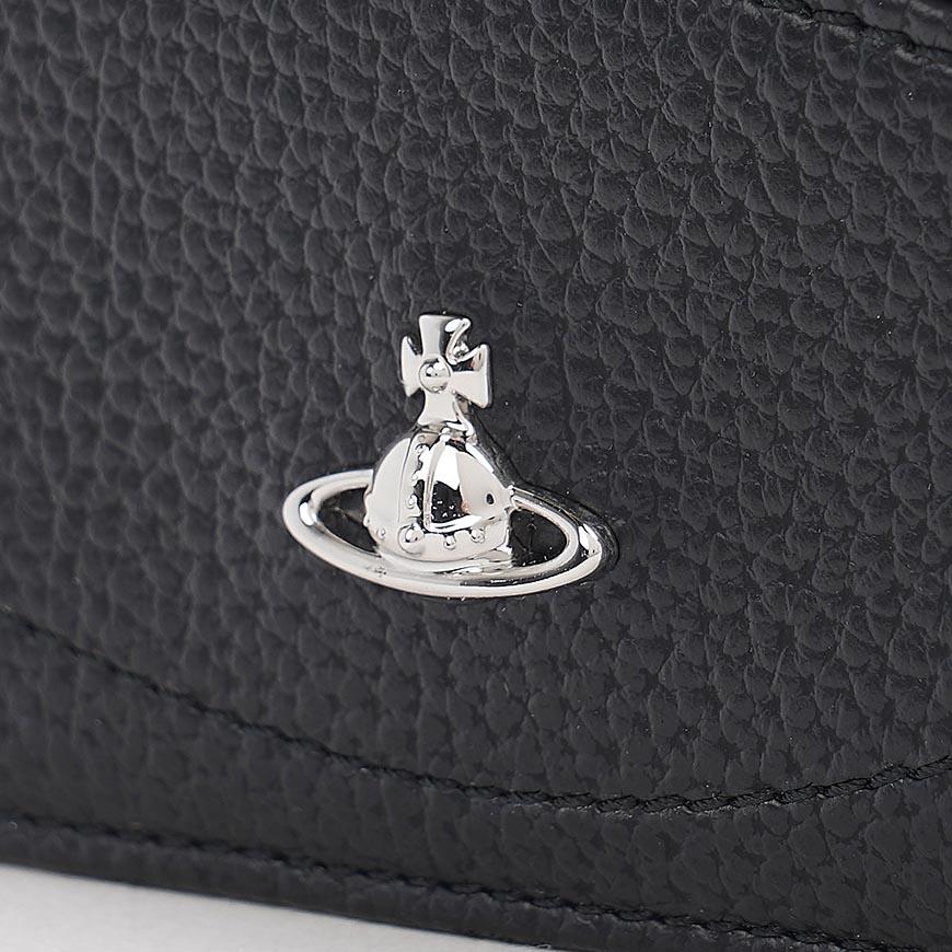 Vivienne Westwood Women’s Grain Leather Half Moon Card Holder Black
