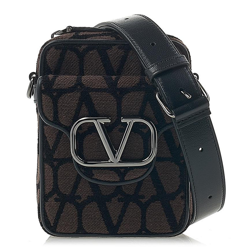 VALENTINO Garavani Iconography V Logo Crossbody Bag Black Unisex