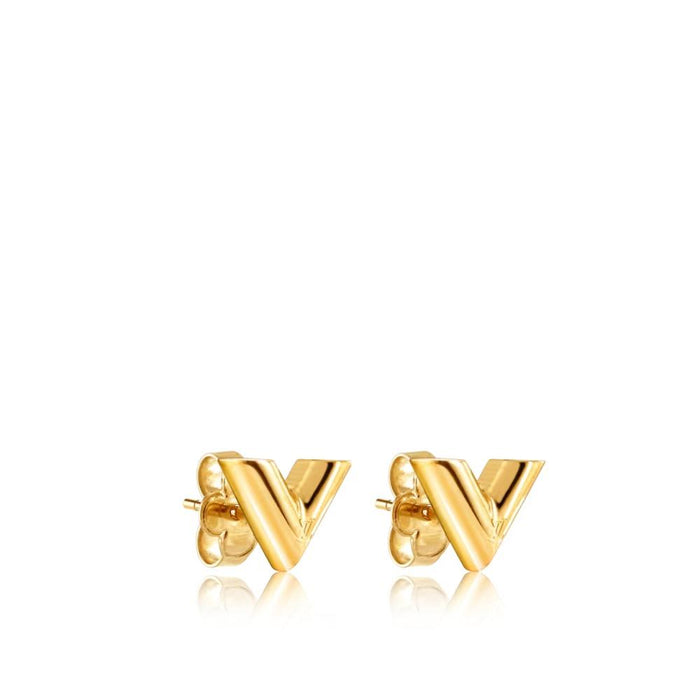 Louis Vuitton Essential V Stud Earrings Gold Silver M68153 M63208