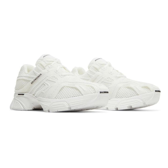 BALENCIAGA Phantom White Leather Low-Top Sneakers