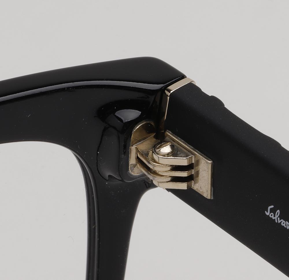 Ferragamo Black Logo Pattern Eyeglass Frames Unisex Accessories SF2956E 001