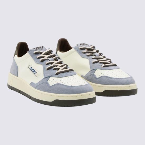 AUTRY Medalist Low Leather Sneakers for Men AULM BW06 WHT ATLBLUE DOM
