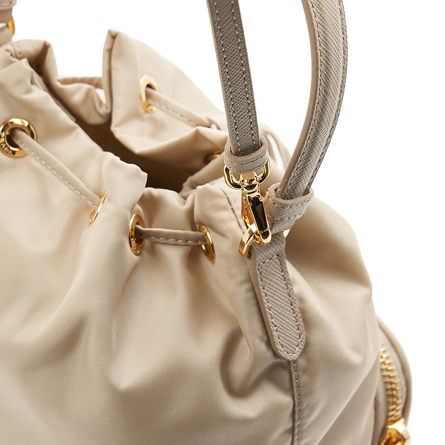 PRADA Duet Re-Nylon Bucket Shoulder Bag for Women 1BH038 RV44 F0F24 UOO
