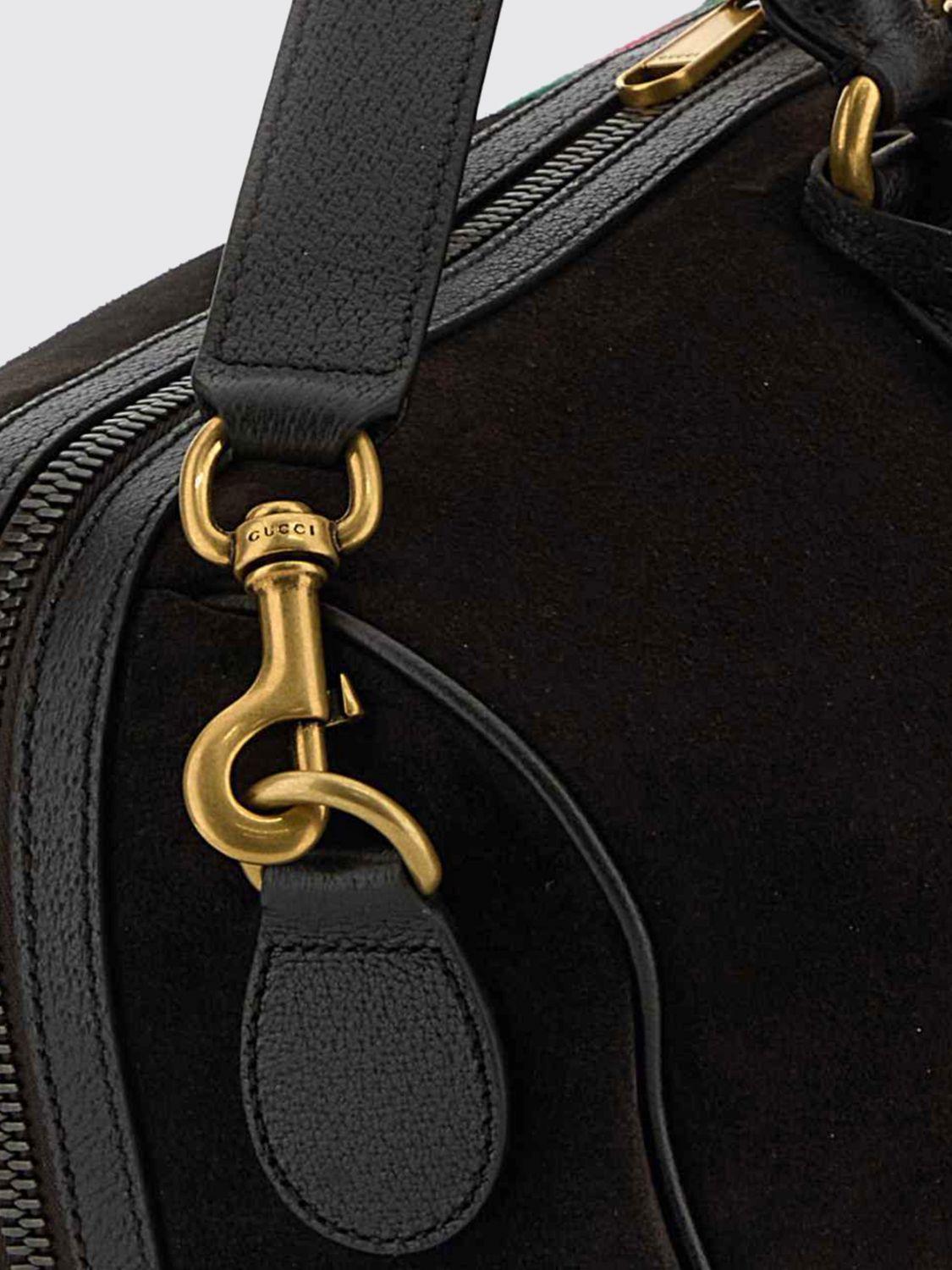 GUCCI Brown Leather Duffle Bag