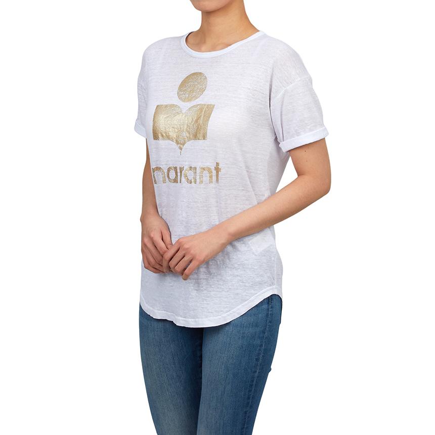 Isabel Marant Colby Women’s Short Sleeve T-Shirt TS0004FA A1N10E WHLG