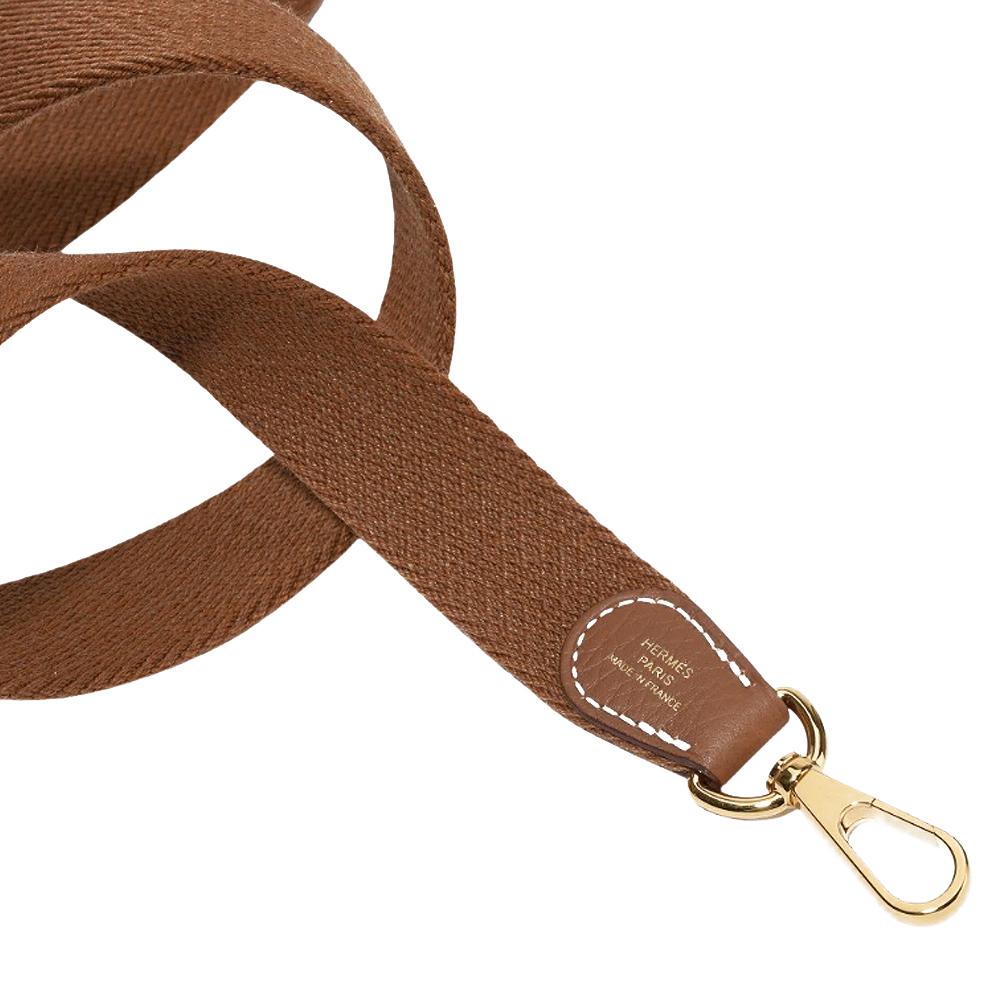 HERMES Evelyne 16 Clemence Leather Crossbody Bag Gold Hardware