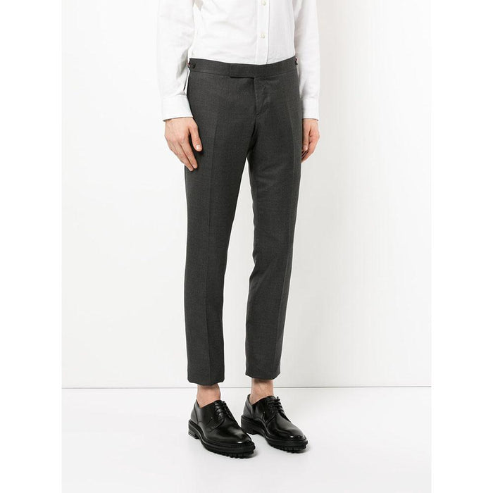 THOM BROWNE Super 120s Twill Low Rise Pants Dark Gray Classic Pants