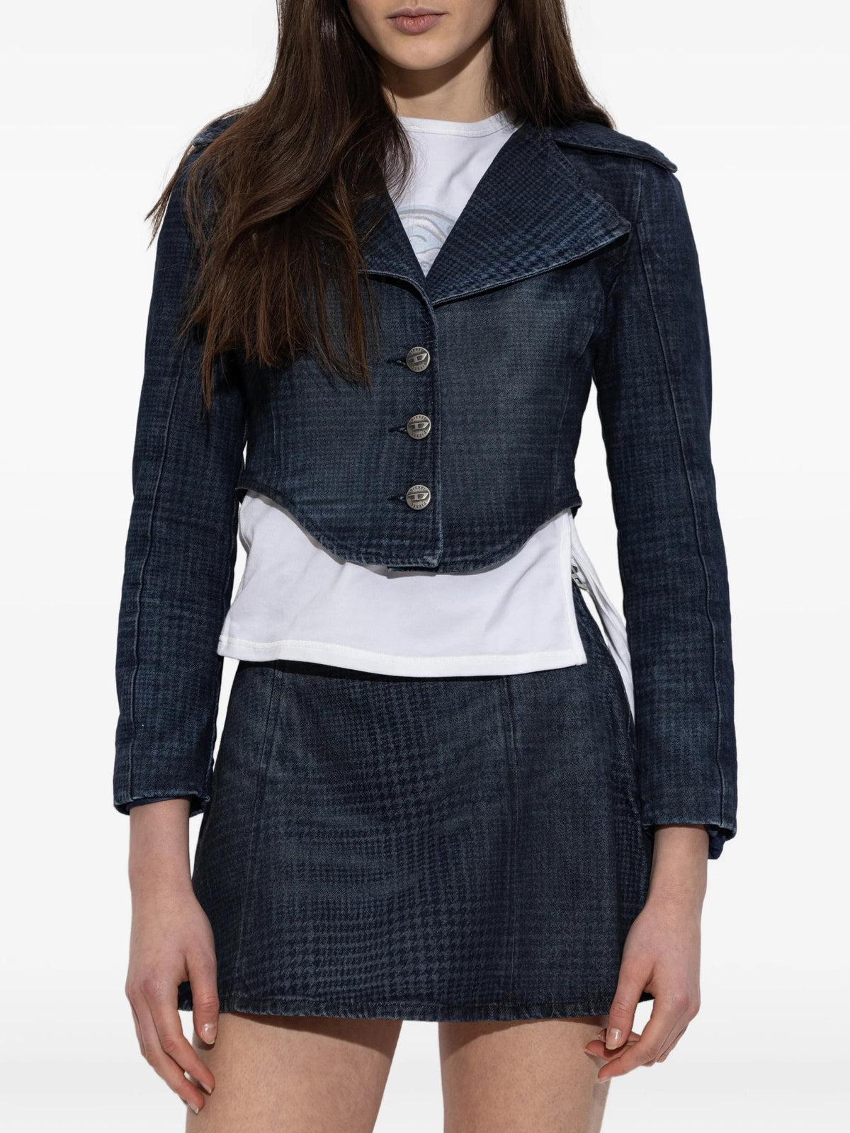 DIESEL Black Denim Jacket Women’s Casual Outerwear