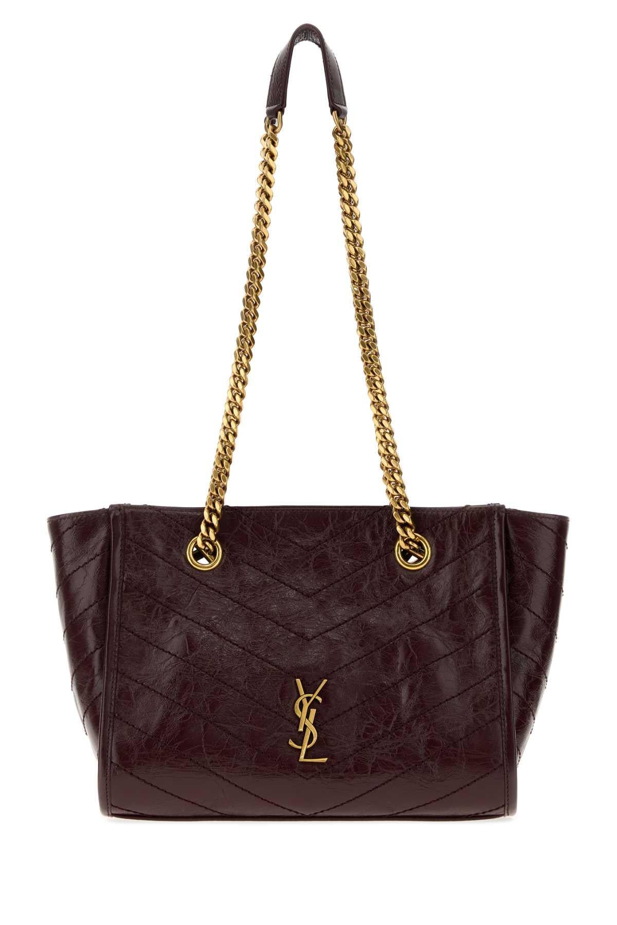 Saint Laurent Red Leather Tote Bag