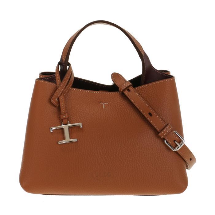 Tods Timeless Charm Micro Tote Bag Leather Beige