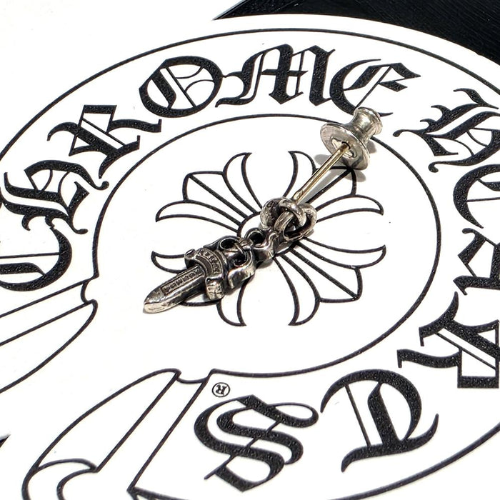 Chrome Hearts Silver CH Dagger Earring Unisex Jewelry