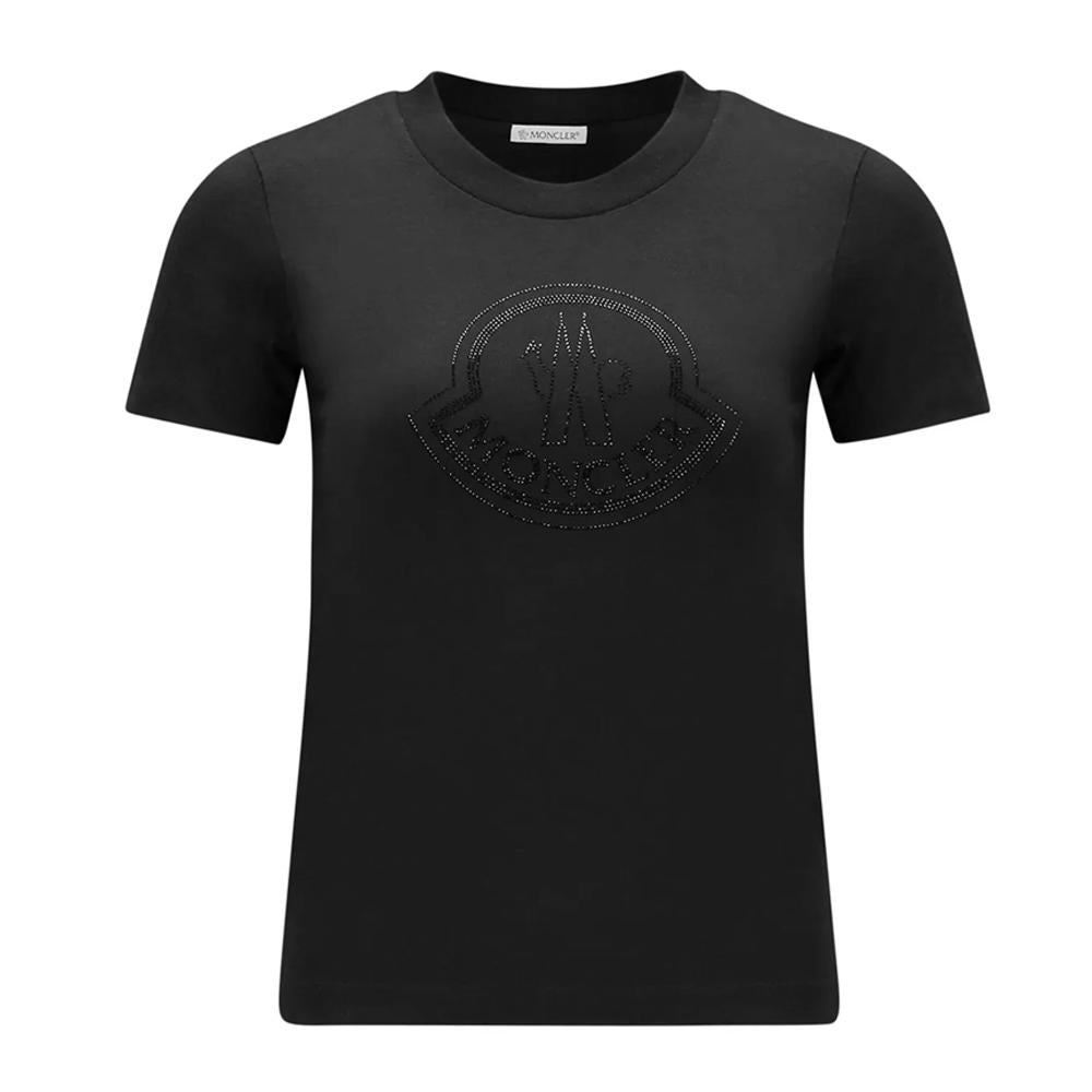 Moncler Crystal Logo Black T-Shirt