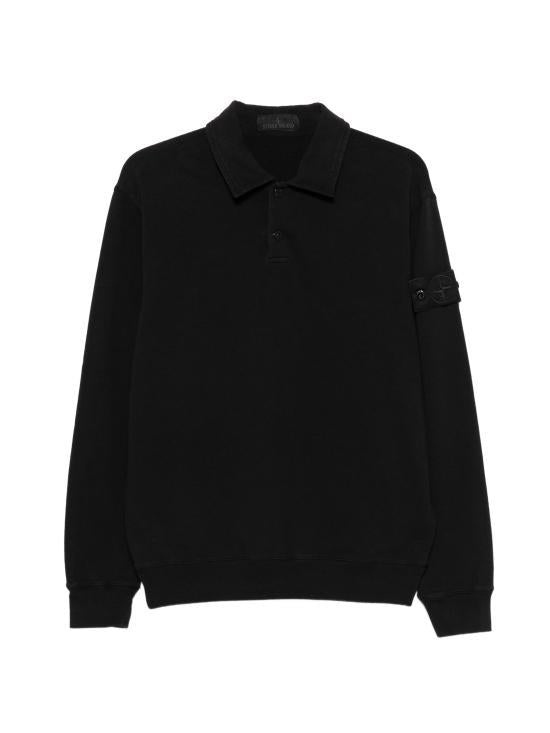 STONE ISLAND Men's Black Long Sleeve Crewneck T-Shirt L2S156100026 S0F53 V0029