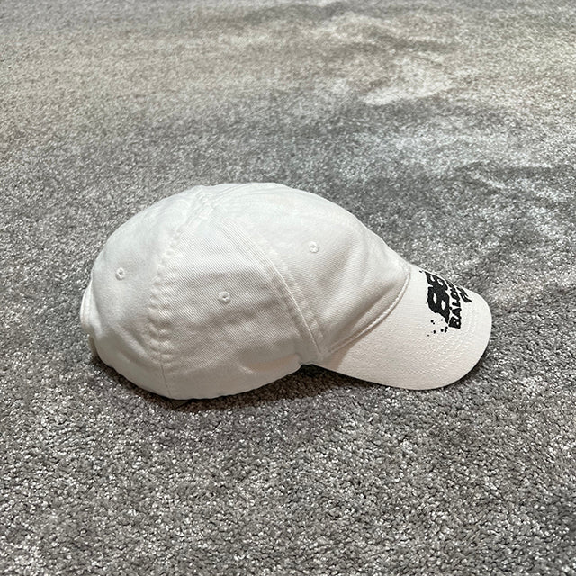 BALENCIAGA BB Icon Logo Cotton Baseball Cap White Unisex